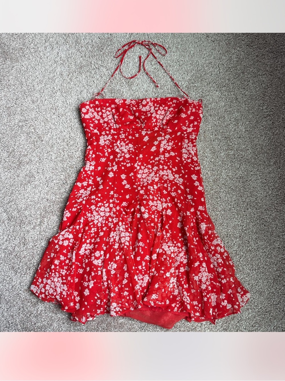 Zara Floral Halter Mini Dress